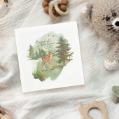 Serviette En Papier L'aventure commence Rustic Deer Baby shower