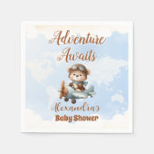 Serviette En Papier L'aventure de l'ours mignon commence (Devant)