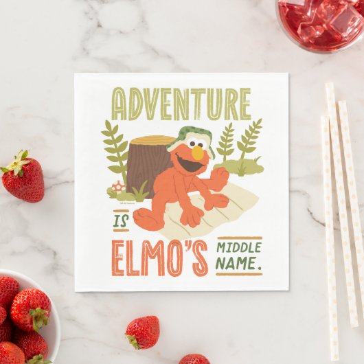 Serviette En Papier L'aventure est le moyen-nom d'Elmo (En situation)