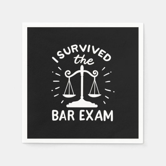 Serviette En Papier L'Avocat A Survécu À L'Examen Bar (Devant)