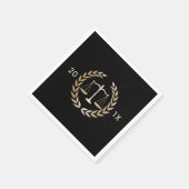 Serviette En Papier Law School Gold Scales of Justice Graduation Party (Coin)