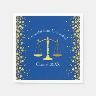 Serviette En Papier Lawyer Law School Blue Graduation Party