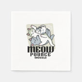 Serviette En Papier Laze Furr Days - Cute Lazy Cats Design (Devant)