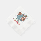 Serviette En Papier Lazy Sloth Noël (Coin)