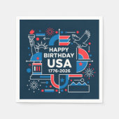 Serviette En Papier Le 250e anniversaire de l'Amérique (Devant)