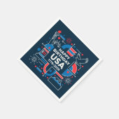 Serviette En Papier Le 250e anniversaire de l'Amérique (Coin)