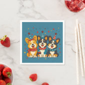 Serviette En Papier Le 4 Juillet Pembroke Welsh Corgi Dogs (En situation)