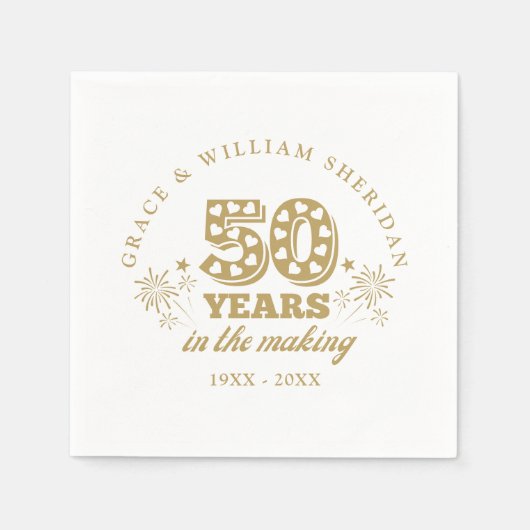 Serviette En Papier Le 50e anniversaire du Mariage (Devant)