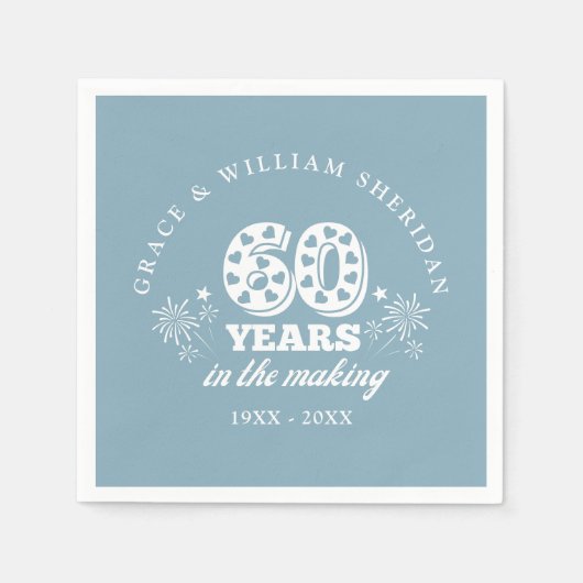 Serviette En Papier Le 60e anniversaire du Mariage (Devant)