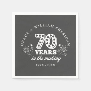 Serviette En Papier Le 70e anniversaire du Mariage