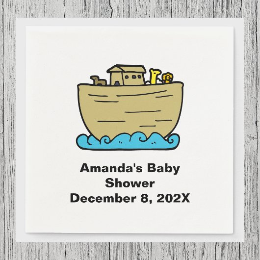 Serviette En Papier Le Baby shower Art Cute de Noah