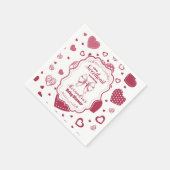 Serviette En Papier Le Baby shower de la Saint-Valentin mignon (Coin)