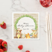 Serviette En Papier Le Baby shower des animaux des bois (En situation)