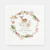 Serviette En Papier Le Baby shower des cerfs de la nature (Devant)