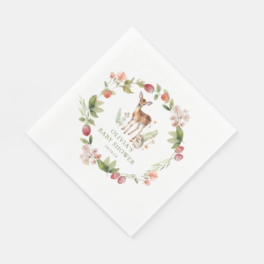 Serviette En Papier Le Baby shower des cerfs de la nature (Coin)