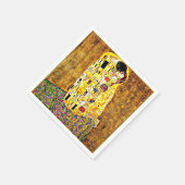 Serviette En Papier Le baiser, célèbre peinture de Gustav Klimt (Coin)
