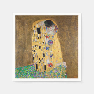 Serviette En Papier Le Baiser par Gustav Klimt