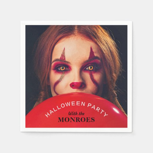 Serviette En Papier Le ballon du diable, parti d'Halloween (Devant)