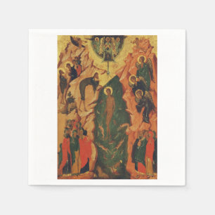 Serviette En Papier Le baptême du Christ icône byzantine