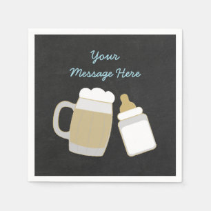 Serviette En Papier Le Bébé Bleu brasse le Baby shower