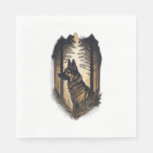 Serviette En Papier Le Berger Allemand 006