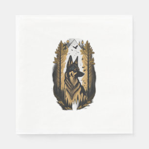 Serviette En Papier Le Berger Allemand 009