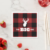 Serviette En Papier Le Big One Buffalo Plaid Deer Napkin (En situation)