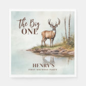 Serviette En Papier Le Big ONE Deer première chasse 1er anniversaire (Devant)