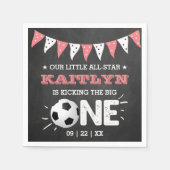 Serviette En Papier Le Big One | Football 1er anniversaire (Devant)