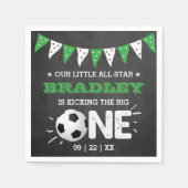 Serviette En Papier Le Big One | Football 1er anniversaire (Devant)