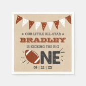 Serviette En Papier Le Big One | Football 1er anniversaire (Devant)