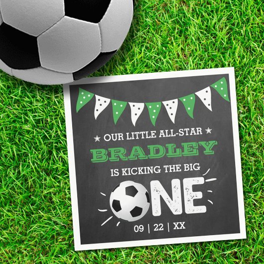 Serviette En Papier Le Big One | Football 1er anniversaire