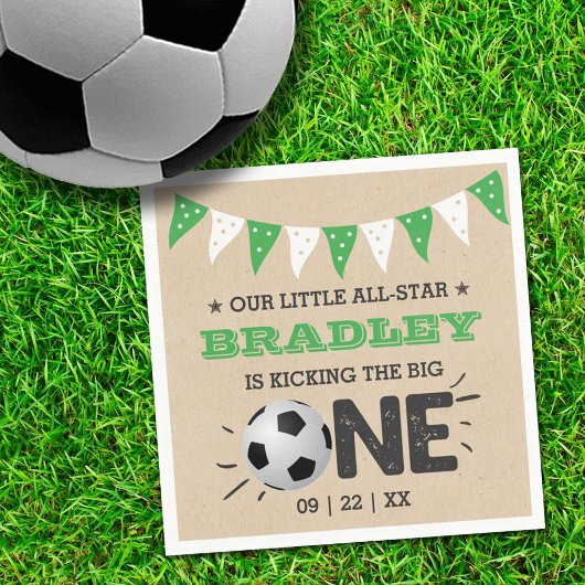 Serviette En Papier Le Big One | Football 1er anniversaire
