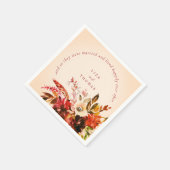 Serviette En Papier Le Blush Ivory Tombe Floral Heureusement Jamais Ap (Coin)