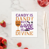 Serviette En Papier Le bonbon est Dandy Mais le vin est Divin Drôle Ha (En situation)