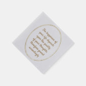 Serviette En Papier Le bonheur de votre vie dépend de la qualité (Coin)