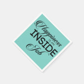 Serviette En Papier Le Bonheur Est Un Travail Intérieur (Coin)