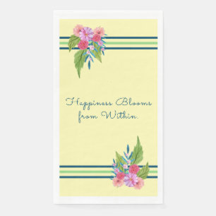 Serviette En Papier Le Bonheur Fleurit De L'Intérieur - Floral Printem