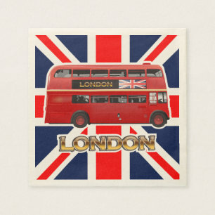 Serviette En Papier Le bus londonien Red Double Decker