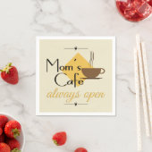 Serviette En Papier Le café de maman toujours ouvert (En situation)
