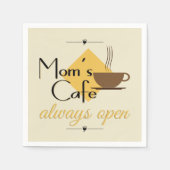 Serviette En Papier Le café de maman toujours ouvert (Devant)