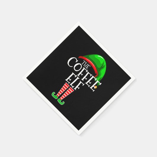 Serviette En Papier Le Café Elf Elf Famille Noël-Joyeux Noël (Coin)