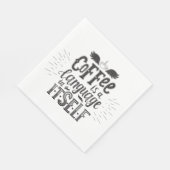 Serviette En Papier Le Café Est Une Langue En Soi (Coin)