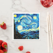 Serviette En Papier Le célèbre tableau de Van Gogh, Starry Night (En situation)