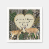 Serviette En Papier Le cerf de forêt avec coeur (Devant)