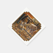 Serviette En Papier Le cerf de Virginie - automne (Coin)