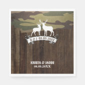 Serviette En Papier Le Cerf Occidental La chasse est sur le Mariage (Devant)