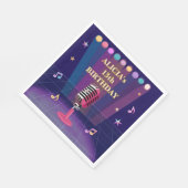 Serviette En Papier Le chanteur pop Karaoke étoiles anniversaire adole (Coin)