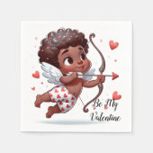 Serviette En Papier Le charme de Cupidon Be My Valentine (Devant)