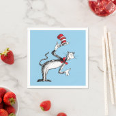 Serviette En Papier Le Chat Chapeauté S'incline (En situation)